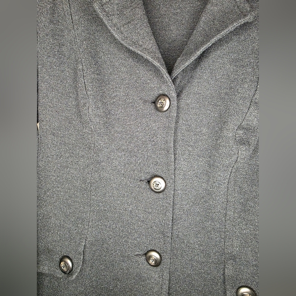 Cabi Ponte Knit Blazer Gray Contrast Trim Size Small - Picture 3 of 10